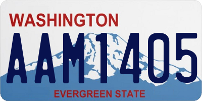 WA license plate AAM1405