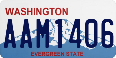 WA license plate AAM1406