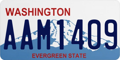 WA license plate AAM1409