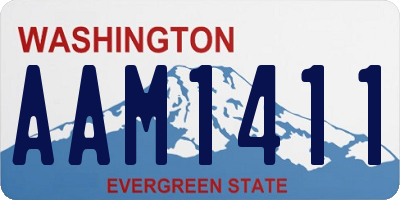 WA license plate AAM1411