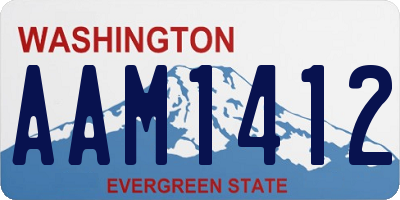 WA license plate AAM1412