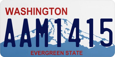 WA license plate AAM1415