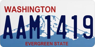 WA license plate AAM1419