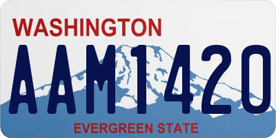 WA license plate AAM1420