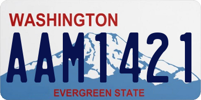 WA license plate AAM1421