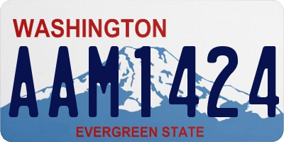 WA license plate AAM1424