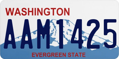 WA license plate AAM1425