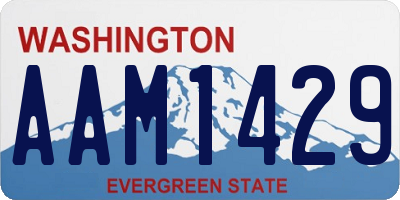 WA license plate AAM1429