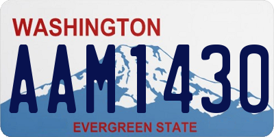 WA license plate AAM1430