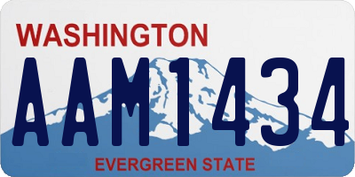 WA license plate AAM1434