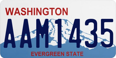 WA license plate AAM1435