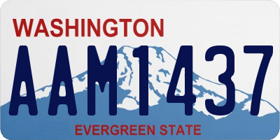 WA license plate AAM1437