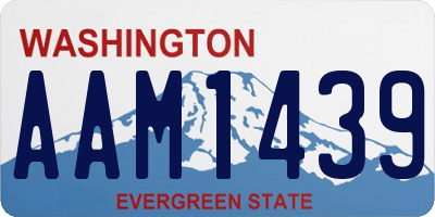 WA license plate AAM1439