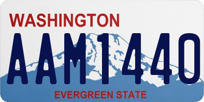 WA license plate AAM1440
