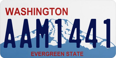 WA license plate AAM1441