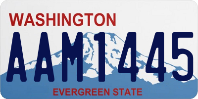 WA license plate AAM1445