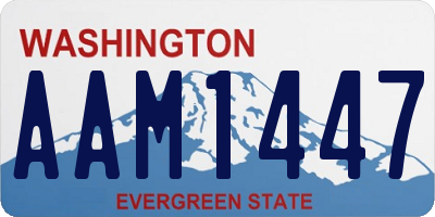 WA license plate AAM1447