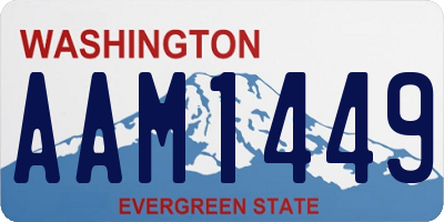 WA license plate AAM1449