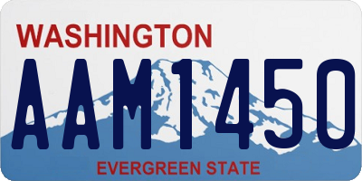 WA license plate AAM1450