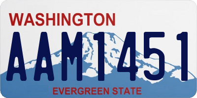 WA license plate AAM1451