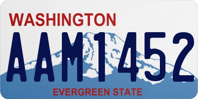 WA license plate AAM1452