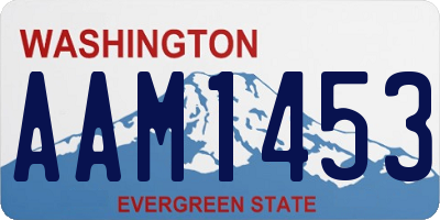 WA license plate AAM1453