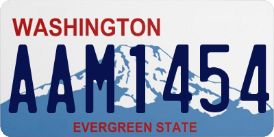 WA license plate AAM1454