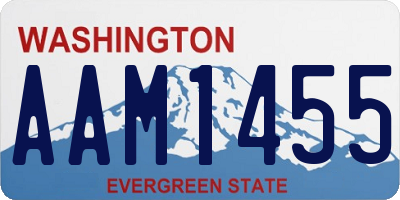 WA license plate AAM1455