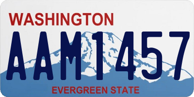 WA license plate AAM1457