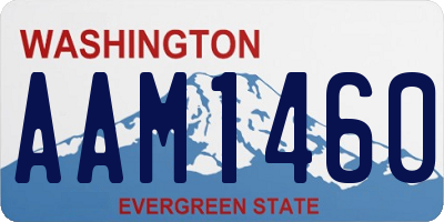 WA license plate AAM1460