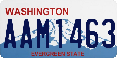 WA license plate AAM1463