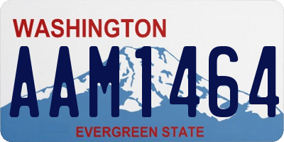 WA license plate AAM1464