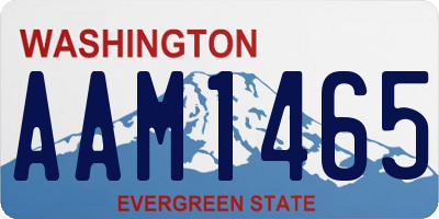 WA license plate AAM1465