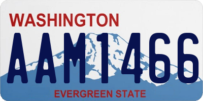 WA license plate AAM1466