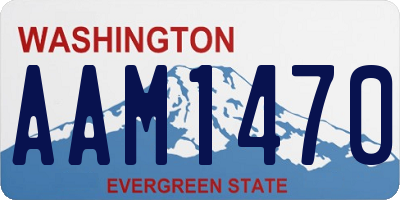 WA license plate AAM1470