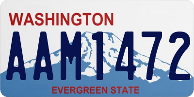 WA license plate AAM1472