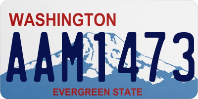 WA license plate AAM1473