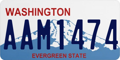 WA license plate AAM1474