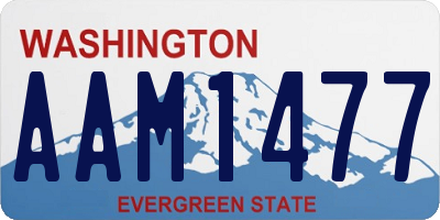 WA license plate AAM1477