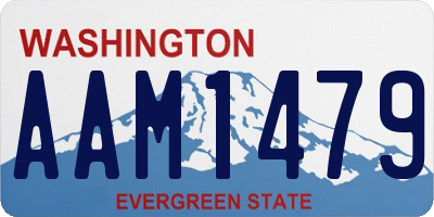 WA license plate AAM1479