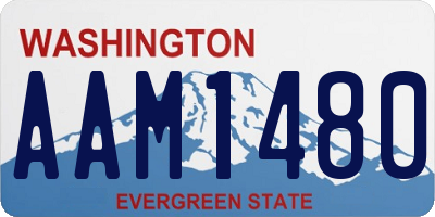 WA license plate AAM1480