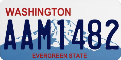 WA license plate AAM1482