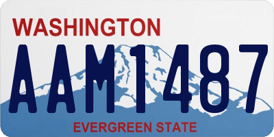 WA license plate AAM1487