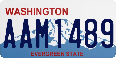 WA license plate AAM1489