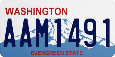 WA license plate AAM1491