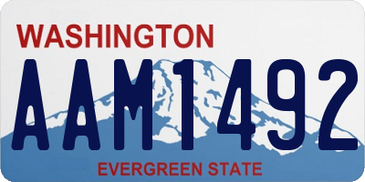 WA license plate AAM1492
