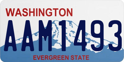 WA license plate AAM1493