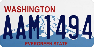 WA license plate AAM1494