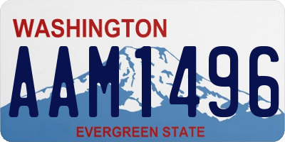 WA license plate AAM1496