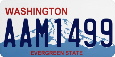 WA license plate AAM1499